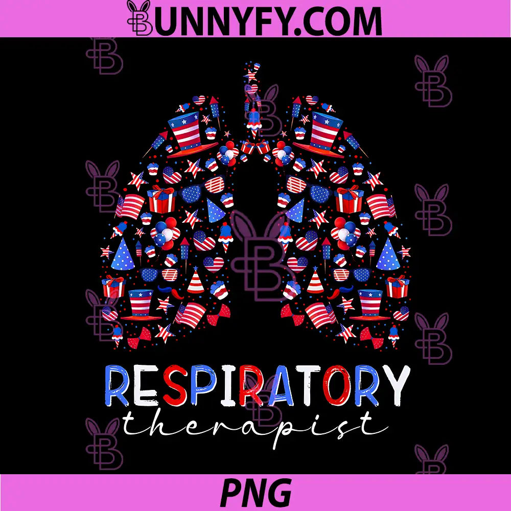 Respiratory Therapist 4th of July PNG, Patriotic RT American Flag PNG