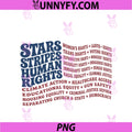 Retro 4th Of July PNG, Stars Stripes And Human Rights USA Flag PNG