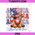 Retro America Land Of The Free PNG, Bubblegum Cow Bovine PNG