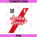 Retro Arriba Peru PNG, Soccer Jersey 10 Peruvian Futbol Gift PNG