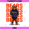 Bears Hoodie Bear Character Illustration PNG, Retro Cool Bear Design PNG