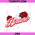 Retro Bruno PNG, First Name Personalized 80's PNG