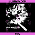Retro Cat Smoking PNG, Japanese PNG
