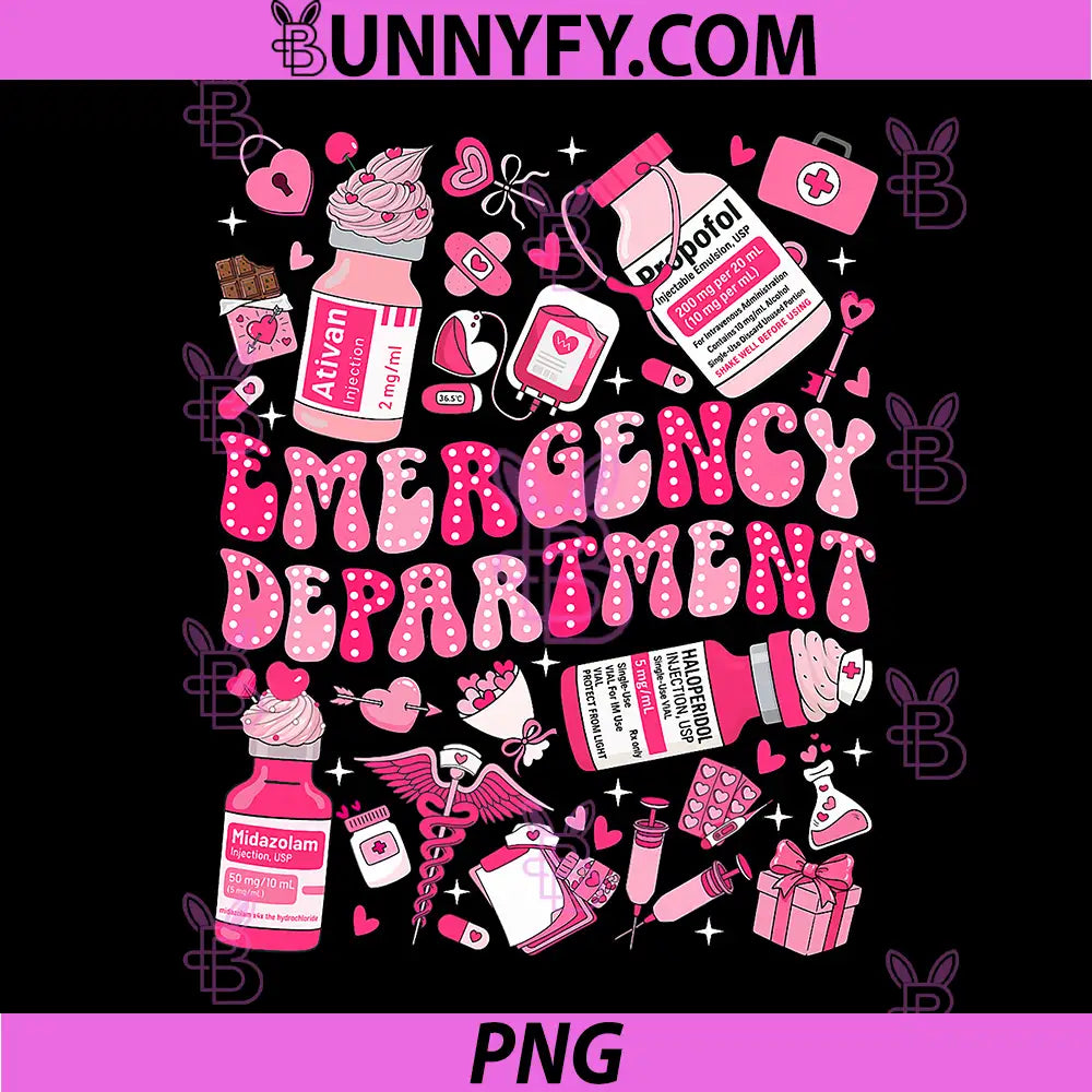 Emergency Department PNG, ED ER Nurse Valentines Day PNG