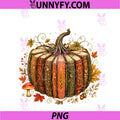 Retro Fall Book Pumpkin Floral Pumpkin PNG, Bookish Men Women PNG