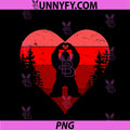 Retro Funny Bigfoot PNG, Sasquatch Heart Love Valentine PNG