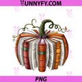 Retro Funny Fall Book Pumpkin PNG, Witch Bookworms Librarians PNG
