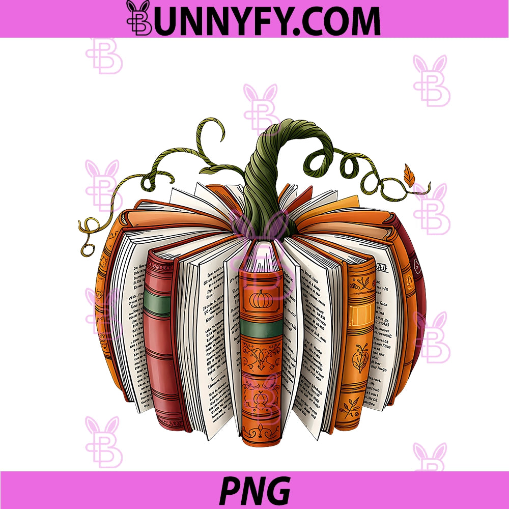 Retro Funny Fall Book Pumpkin PNG, Witch Bookworms Librarians PNG