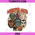 Retro Funny Monster Mash PNG, Ghost Witchy Vampire Halloween PNG