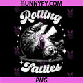 Rolling Fatties PNG, Vintage Sarcastic Cat Meme PNG