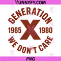Gen X 1965-1980 PNG, Sarcastic Nostalgia Graphic PNG