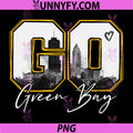 Go Green Bay PNG, Love Green Bay Heart and City Skyline PNG