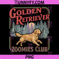 Retro Golden Retriever Zoomies Club PNG, Dog Lover Performance PNG