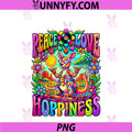 Retro Groovy Peace Love Hoppiness PNG, Roo And Joey Colorful Fun PNG