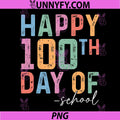 Retro Happy 100th Day of School PNG, Teacher Student PNG