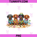 Retro Hawaiian Dachshund Dog PNG, Tropical Floral Summer Vibes PNG