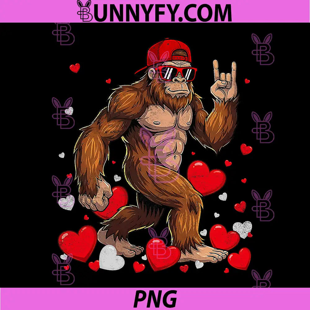 Heat Love Peace Sign PNG, Bigfoot Sasquatch PNG