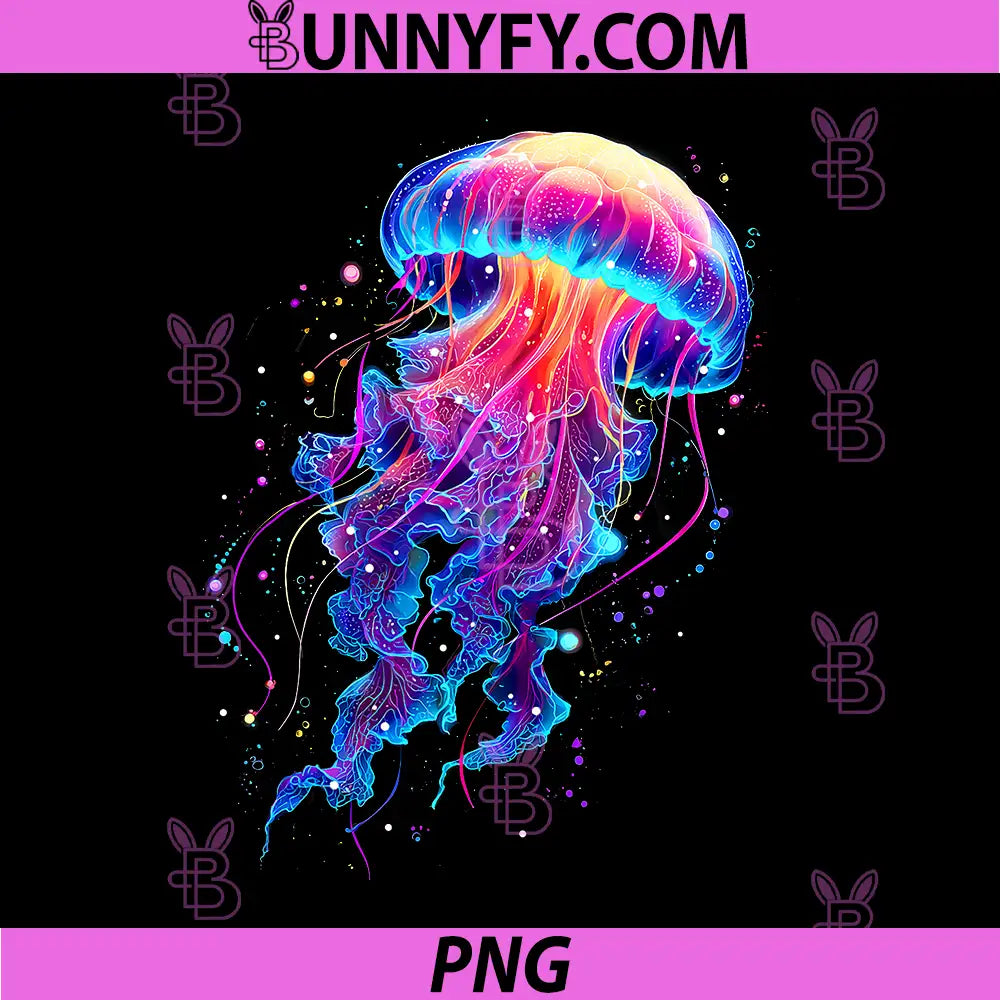 Jellyfish Rainbow Sea PNG, Ocean Lover PNG