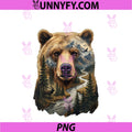 Retro Mountain PNG, Nature Animal Wildlife Forest Outdoors Bear PNG