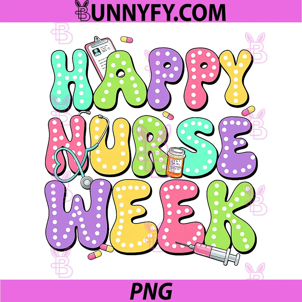 Retro Nurse Week PNG, Happy Nurse Week 2026 PNG