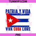 Retro Patria Y Vida Cuba Libertad PNG, Freedom Patriotic Slogan PNG