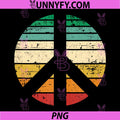 Retro Peace Sign Vintage PNG, Distressed Sunset Style Design PNG