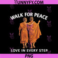 Retro Peace Walking Monks & Dog PNG, Minimalist Zen Art PNG