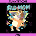 Rad Mom Bluey Style Cartoon PNG, Cool Retro Mom Character PNG