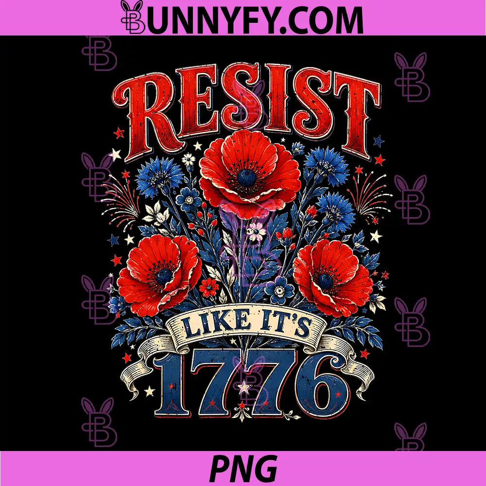 Retro Resist Like Its 1776 America PNG, 4th of July 250 Years PNG