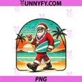 Retro Santa Rock On Hawaiian PNG, Christmas In July PNG