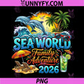 Sea World Family Adventure 2026 PNG, Dolphin Cruise Gear PNG
