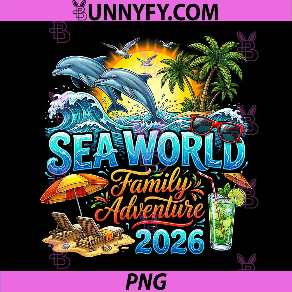 Sea World Family Adventure 2026 PNG, Dolphin Cruise Gear PNG