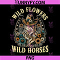 Southern Sunset Cowgirl PNG, Wild Flowers Wild Horses PNG