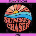 Retro Sunset Chaser California PNG, 70s Aesthetic Nature PNG