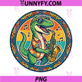 T Rex Playing Saxophone PNG, Summer Music PNG