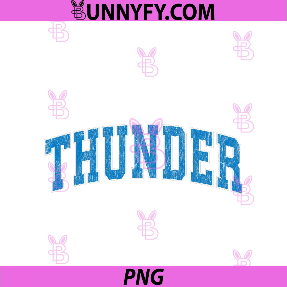 Retro Thunder PNG, Souvenir Classic Thunder Blue Tees PNG