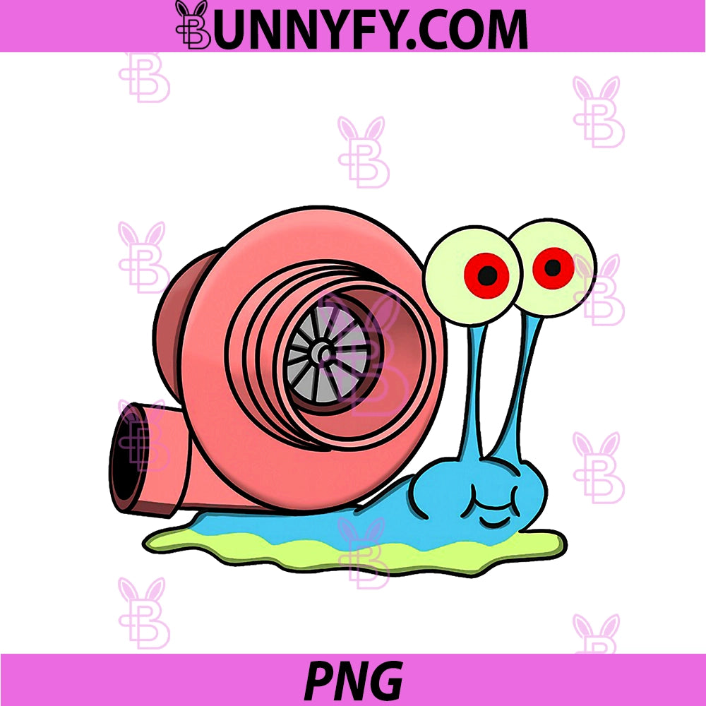 Retro Turbo Car PNG, Funny Meme Fast Snail With Racing Vintage PNG