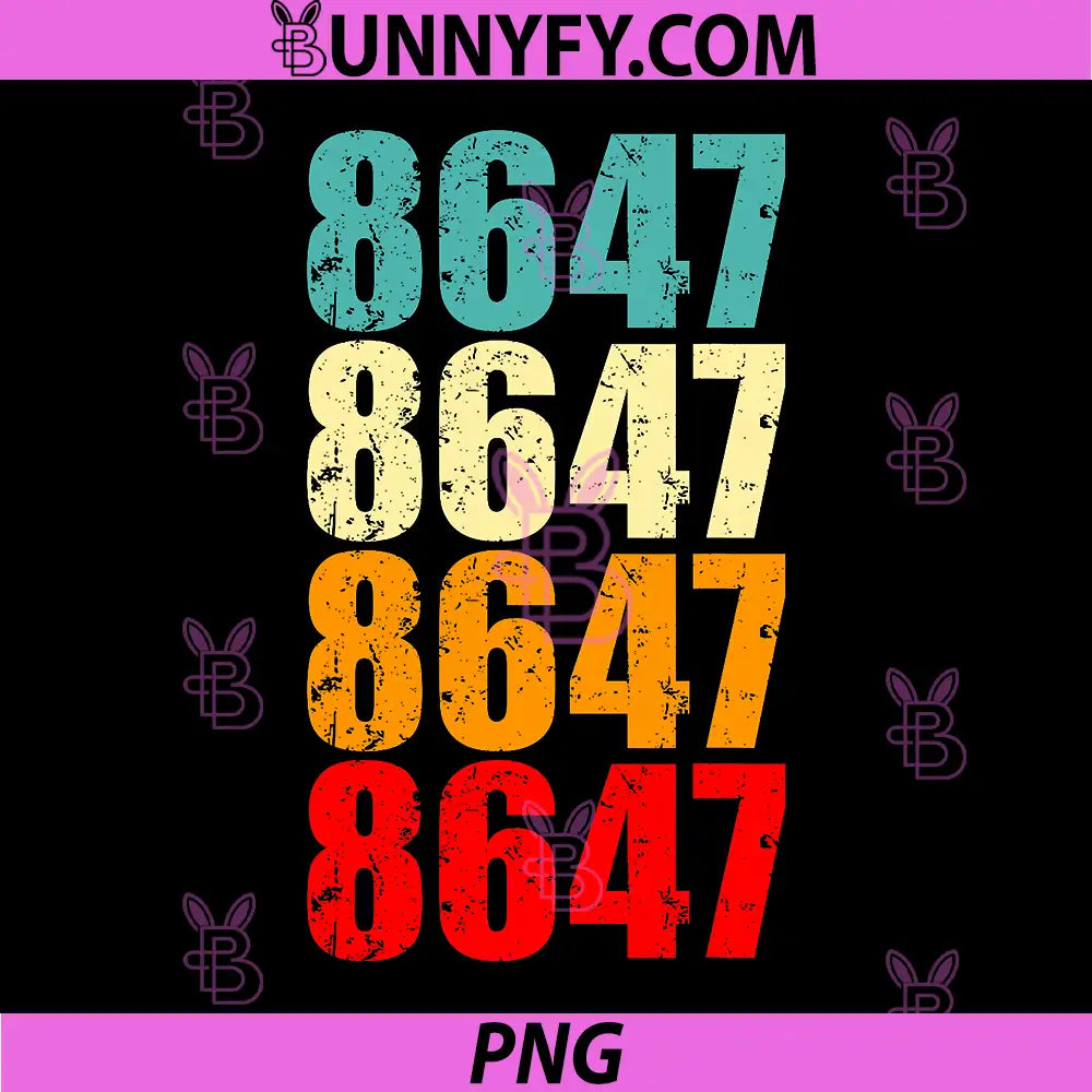 Retro Vintage 8647 PNG, 8647 Funny PNG