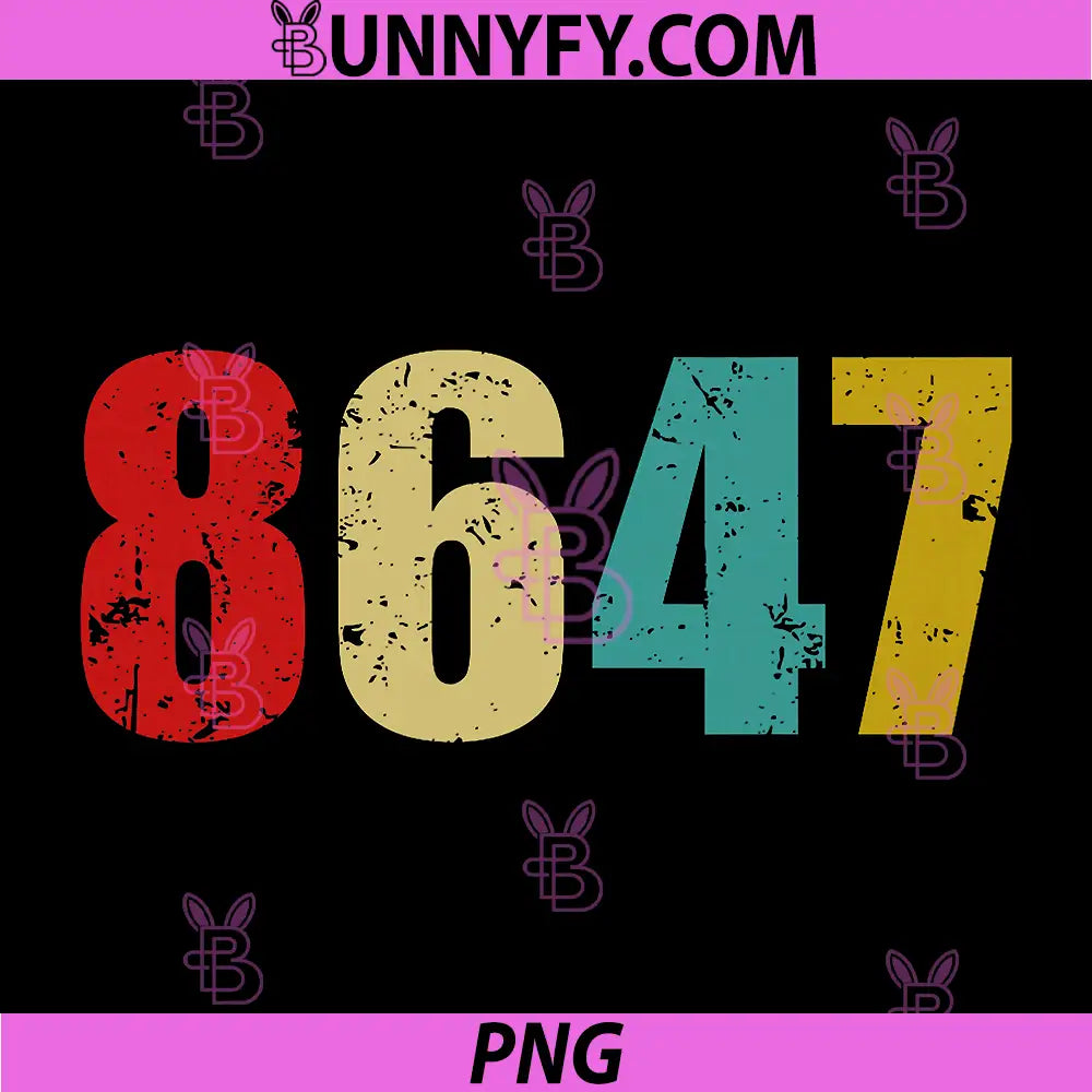 Retro Vintage 8647 PNG, 8647 Funny PNG