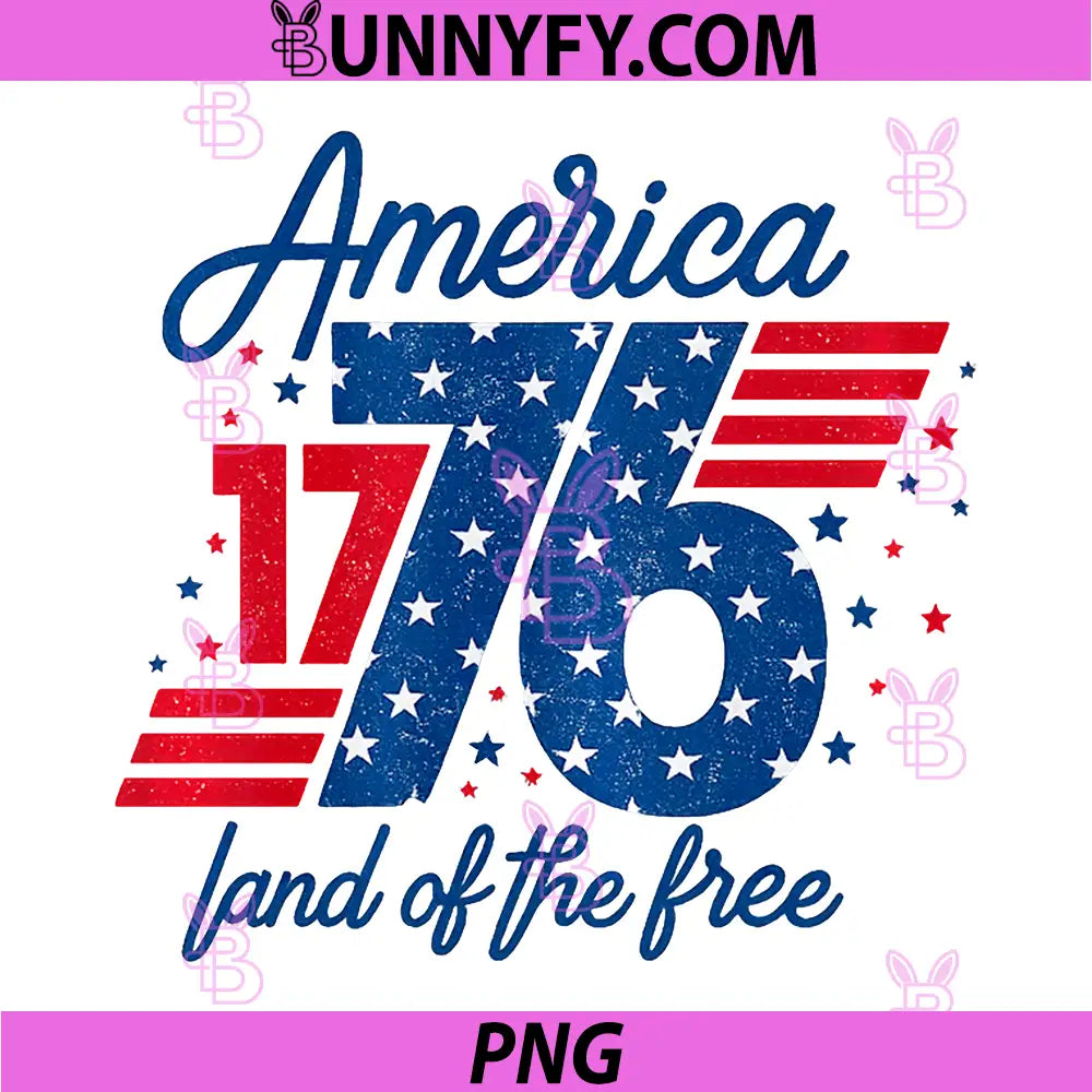 America 1776 Land of The Free PNG, 4th of July PNG