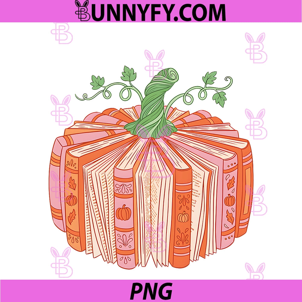 Retro Vintage Fall Book Pumpkin PNG, Witch Bookworms Librarians PNG