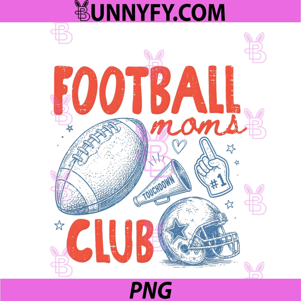 Retro Vintage Game Day PNG, Touchdown Season Football Mom PNG