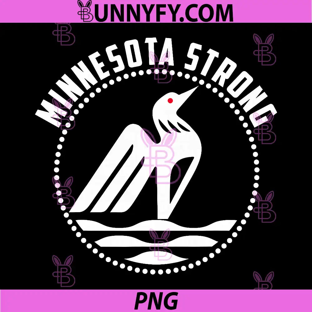 Minnesota Strong Loon Bird Logo PNG, Retro Circle Badge State Pride PNG
