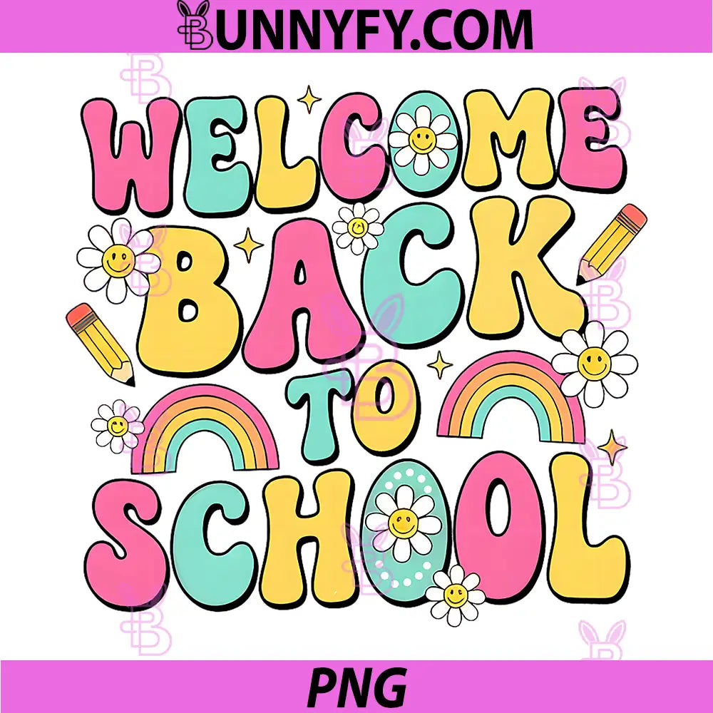 Retro Welcome Back to School PNG, Teacher Appreciation PNG