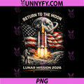 Return to The Moon Lunar Mission 2026 PNG, Astronaut Space Fan PNG