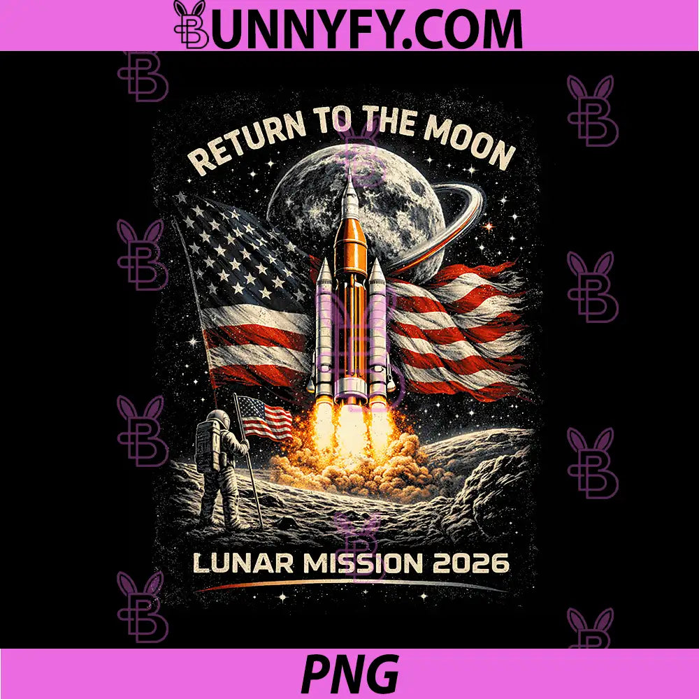 Return to The Moon Lunar Mission 2026 PNG, Astronaut Space Fan PNG
