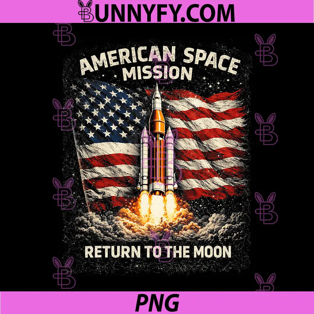 Return to The Moon PNG, Lunar Mission 2026 Rocket Launch PNG