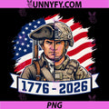 Revolutionary to Soldier 1776 2026 PNG