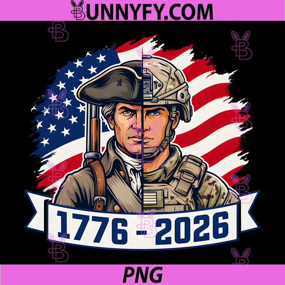 Revolutionary to Soldier 1776 2026 PNG