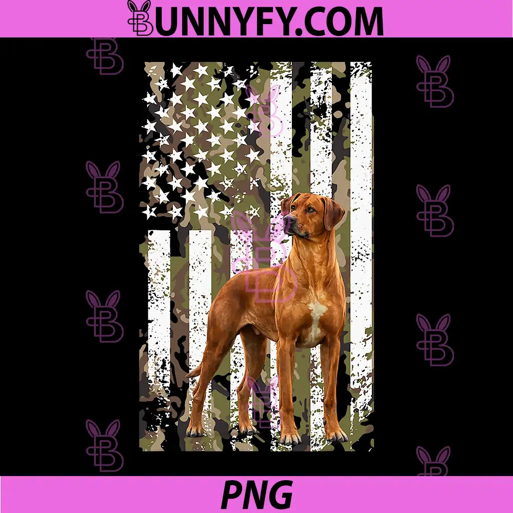 Rhodesian Ridgeback Dog USA Flag Graphic PNG, Vintage Patriotic Dog Lover Design PNG